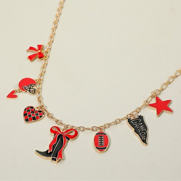 Georgia UGA Bulldogs College Football Charm Chain Necklace Team Sports Fans NEW - Picture 3 of 4